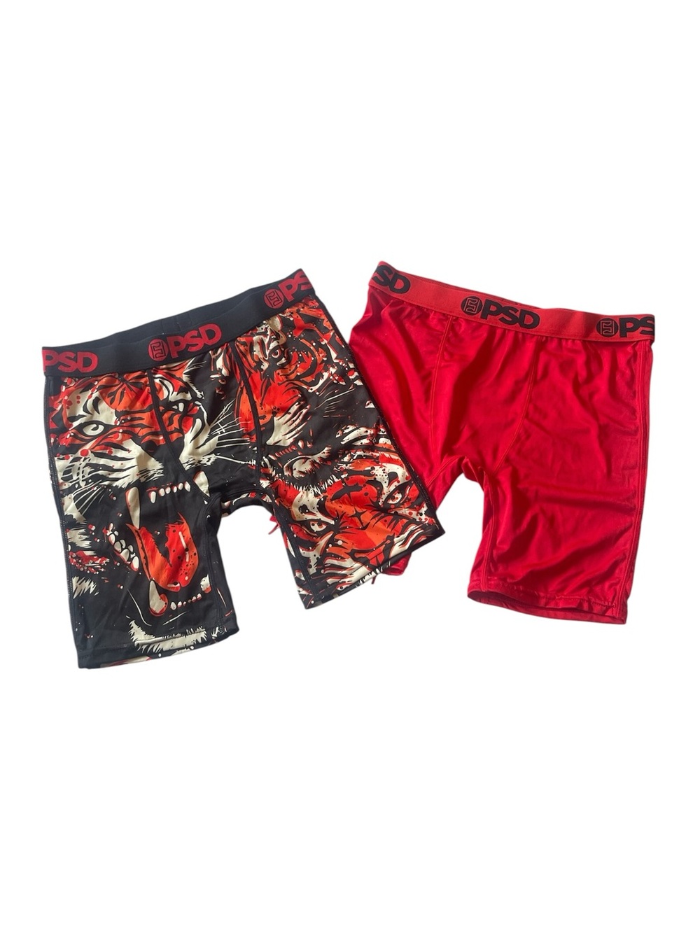 PSD Boys' 2pk Fury Kings Boxer Briefs Underwear - Red/Black Size Large